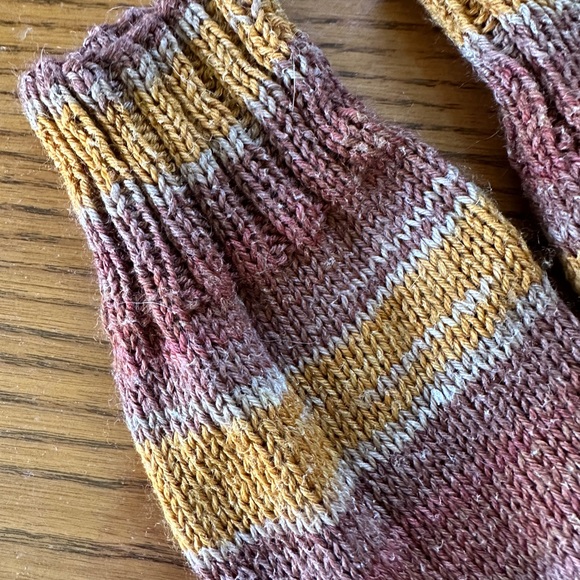 Handknit Handmade Socks Striped Wool Hiking - Picture 5 of 6